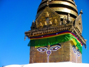 チベット密教のお寺スワヤンブナード　別名目玉の寺院 